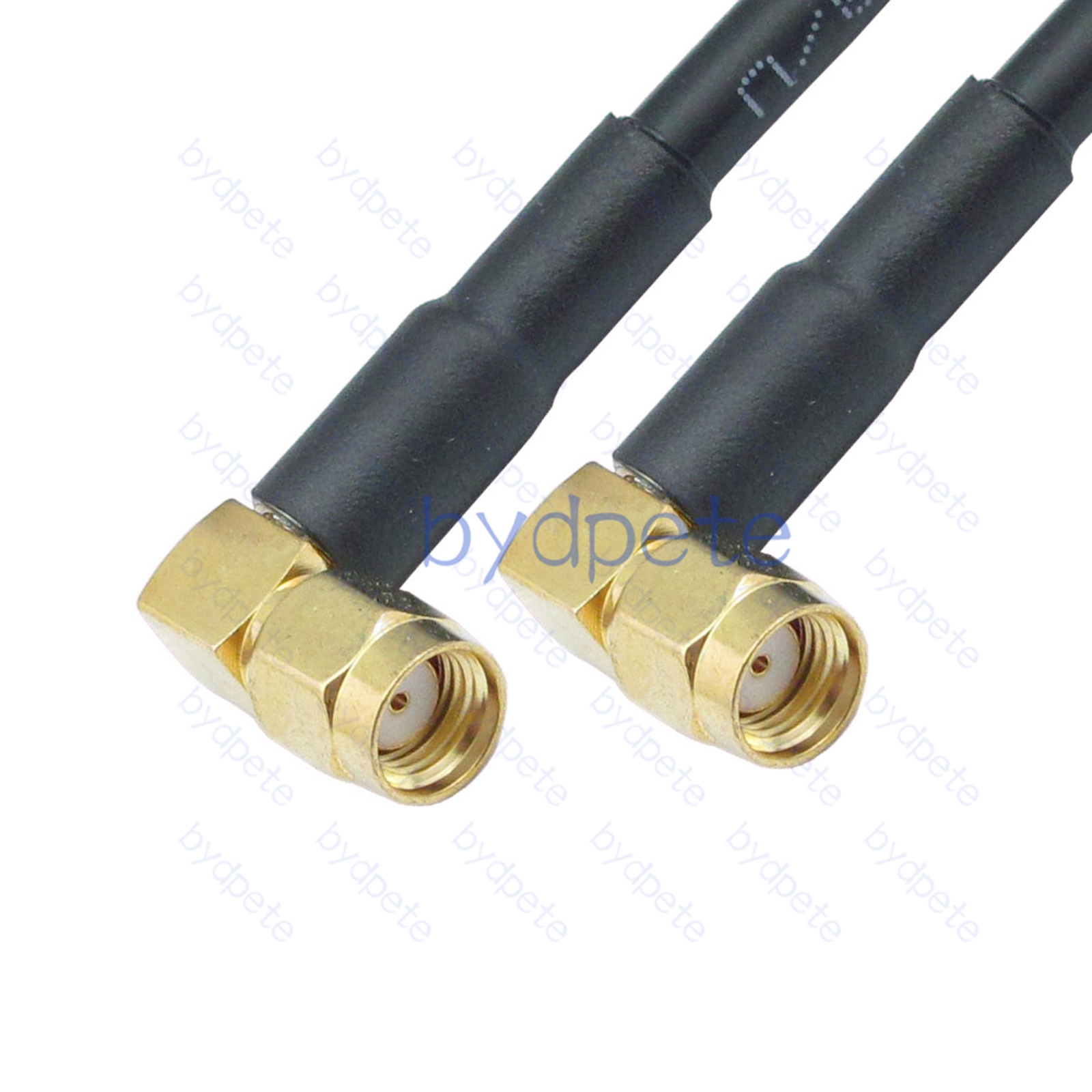 RP-SMA Male Right Angle 90 degree to RP-SMA male Right Angle 90 degree RG58 Coaxial Cable Koaxial Kable 50Ohm extension lot bydpete BYDC013SMA58RR
