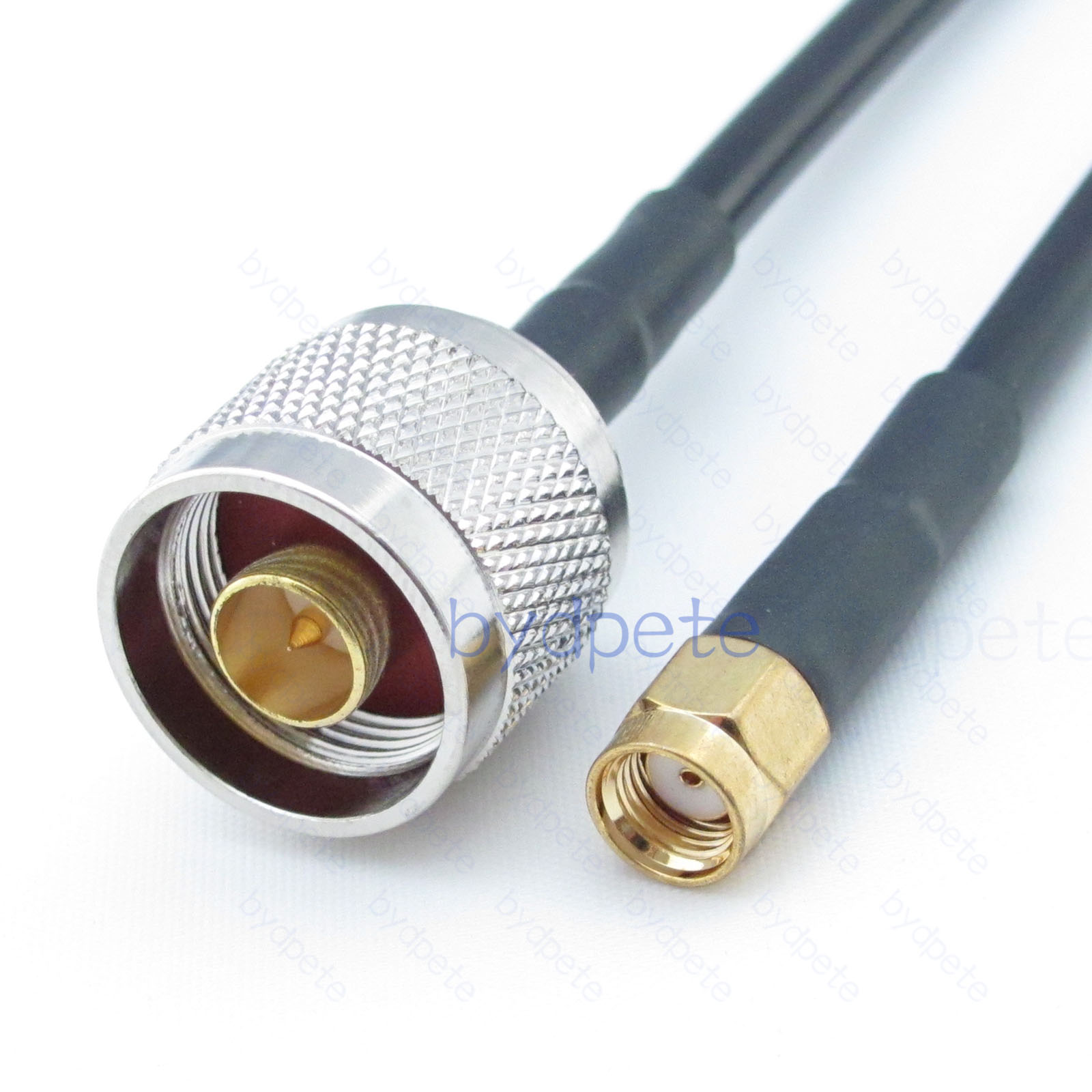 N-Type male plug to RP-SMA male RG58 Coax Coaxial Cable 50ohm Low Loss RF bydpete BYDC021N58