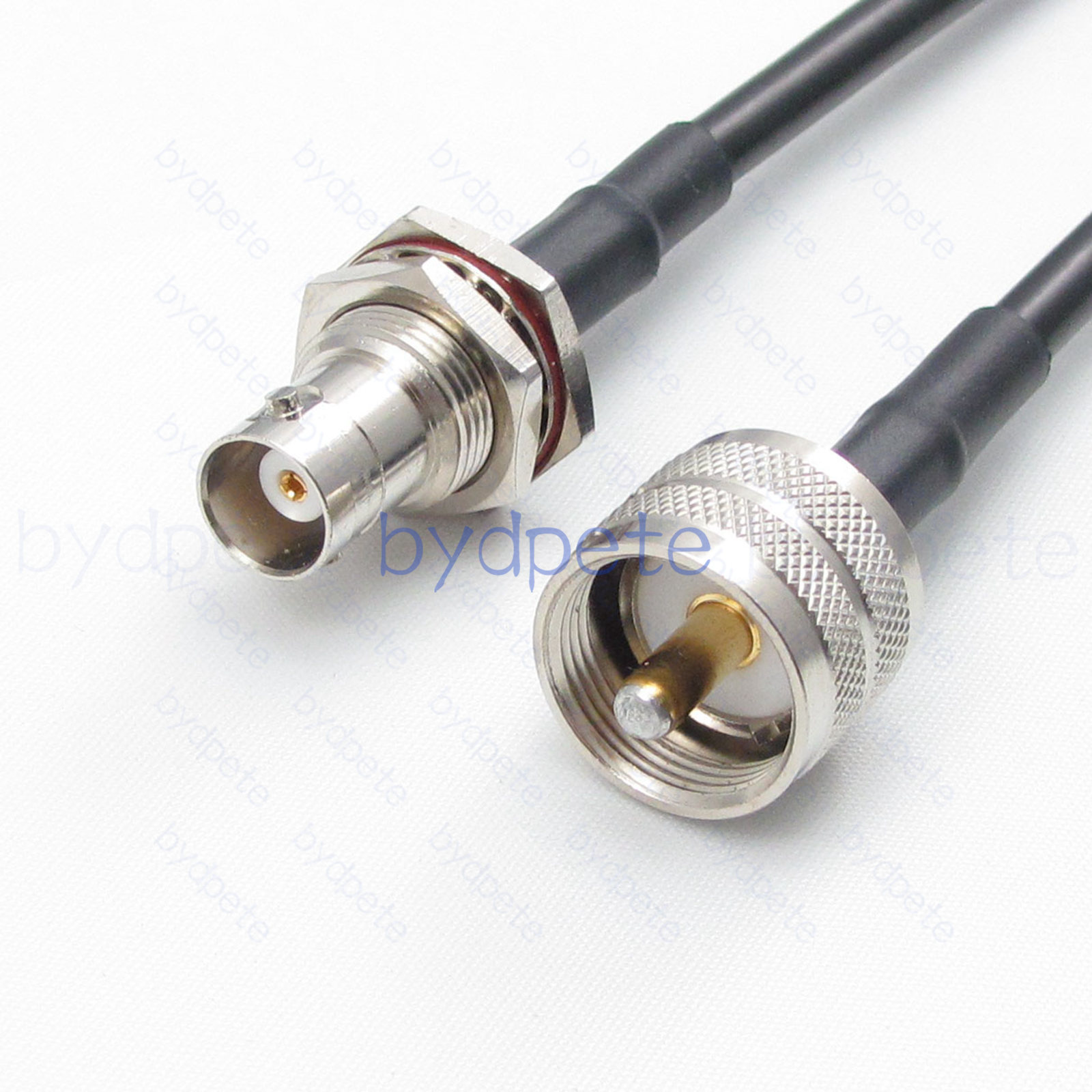 BNC Female Bulkhead Waterproof to UHF Male PL259 PL-259 RG58 Coaxial Cable 50ohms Coax Koaxial Kable bydpete BYDC074BNC58L1