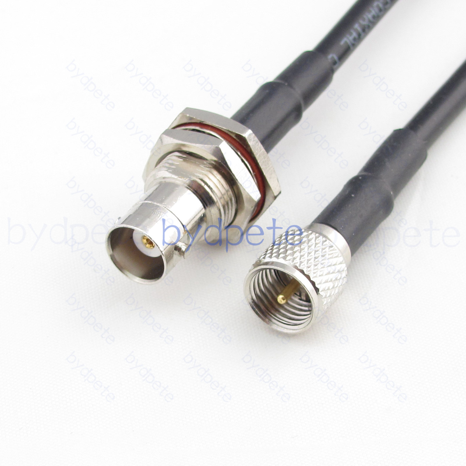 BNC Female Bulkhead Waterproof to Mini UHF Male RG58 Coaxial Cable 50ohms Coax Koaxial Kable bydpete BYDC074BNC58LM