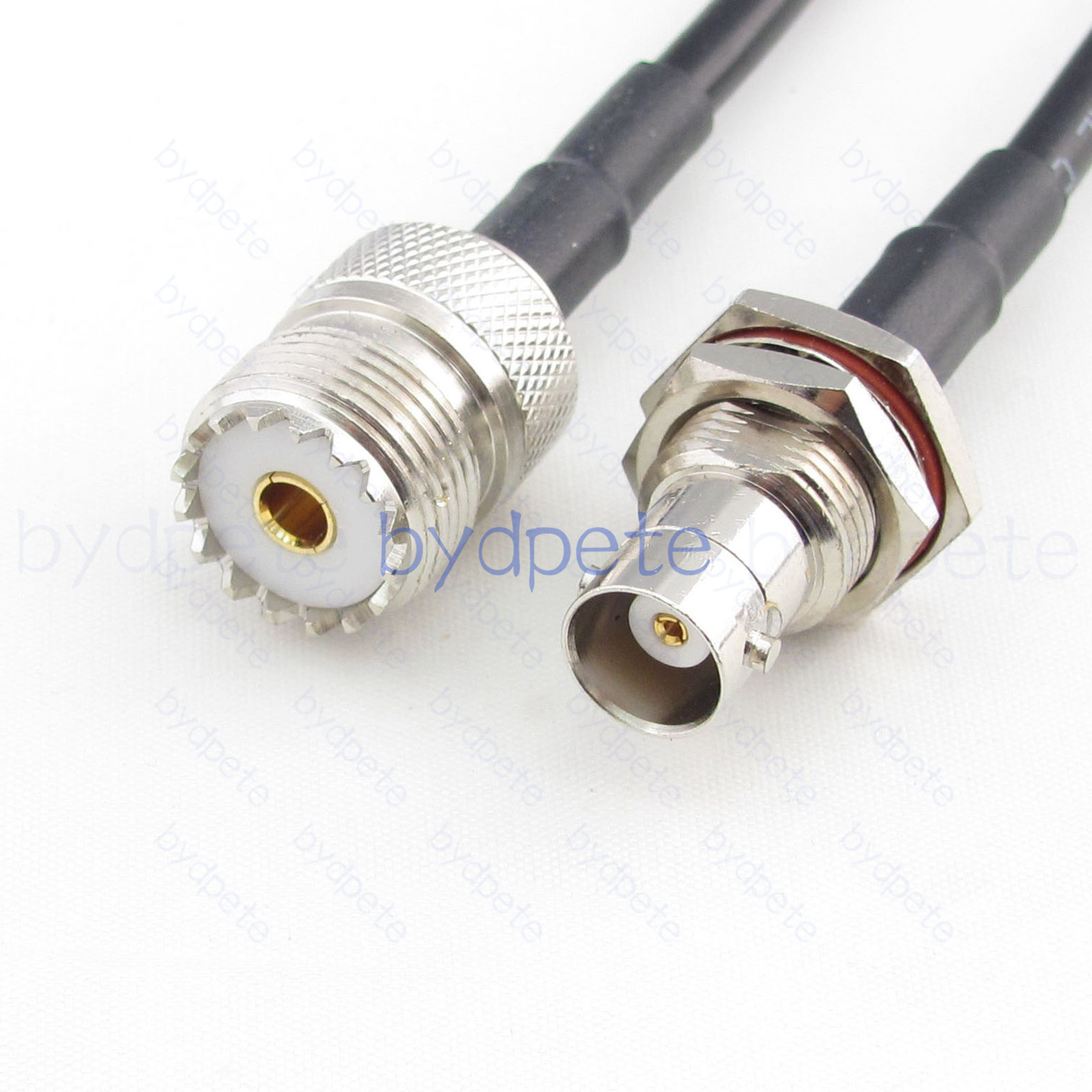 BNC Female Bulkhead Waterproof to UHF Female SO-239 RG58 Coaxial Cable 50ohms Coax Koaxial Kable bydpete BYDC075BNC58L1