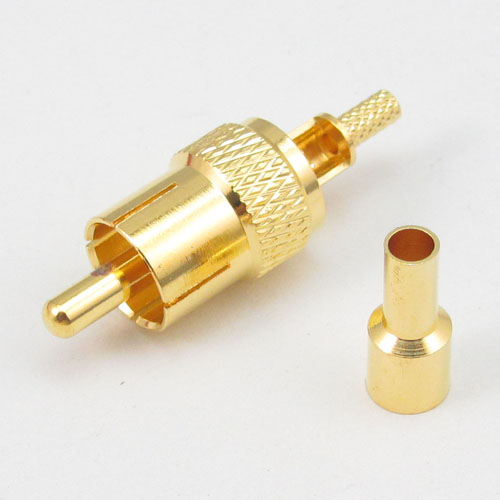 RCA male Connector Coaxial crimp for RG316 RG174 RG179 cable 50 ohm Coax bydpete