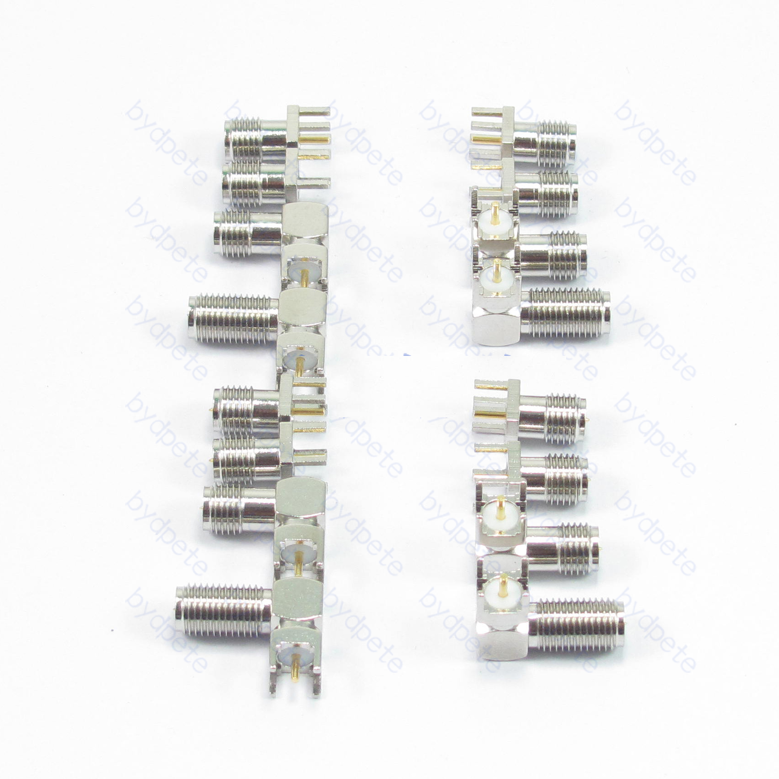 RP-SMA Female Connector Reverse polarity Nickel Plated Edge Mount Solder PCB 50ohms 50ohm Coax Coaxial bydpete