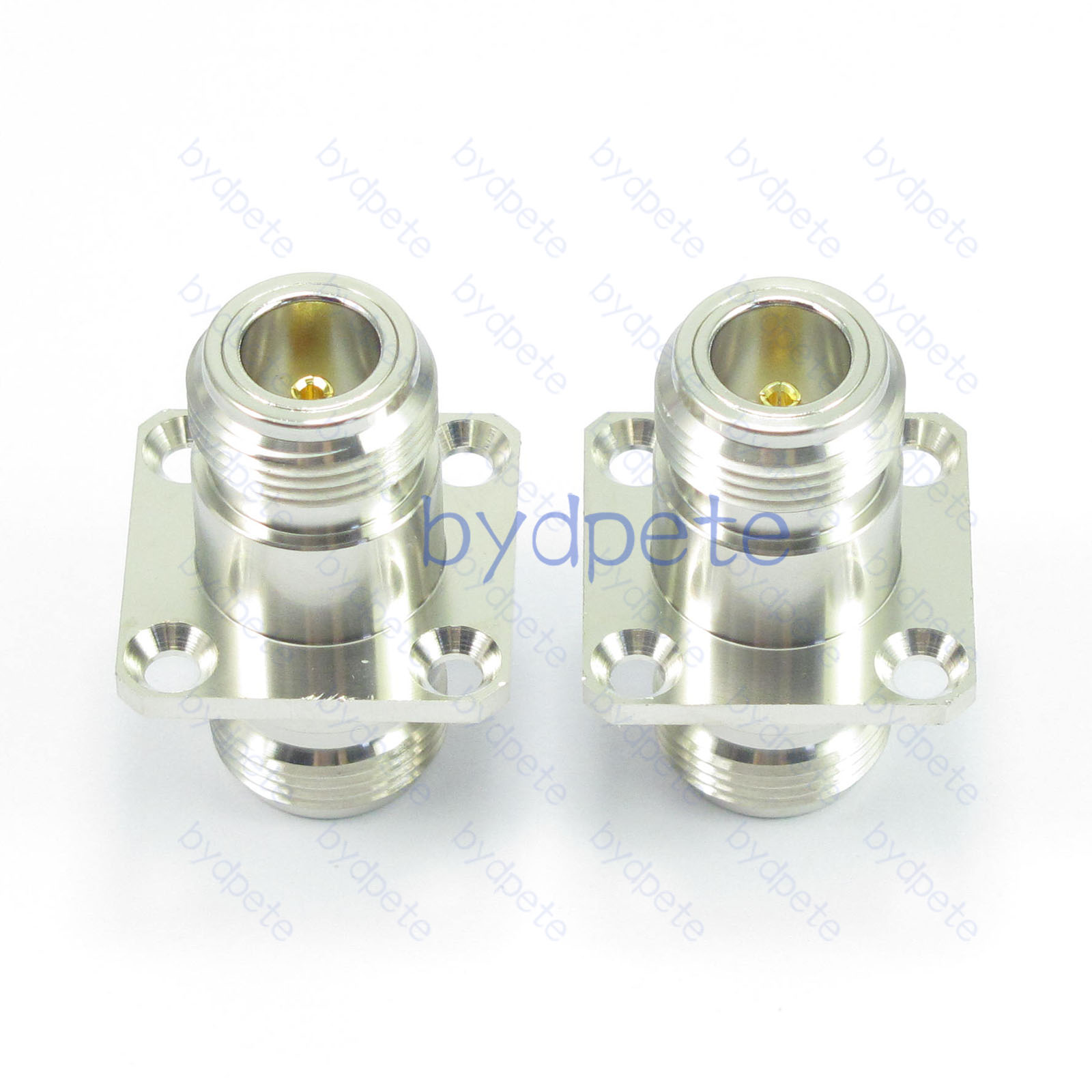 N Female Jack to N Female Jack 4 Holes Square Panel Straight RF Connector Adapter bydpete BYDB031NH4