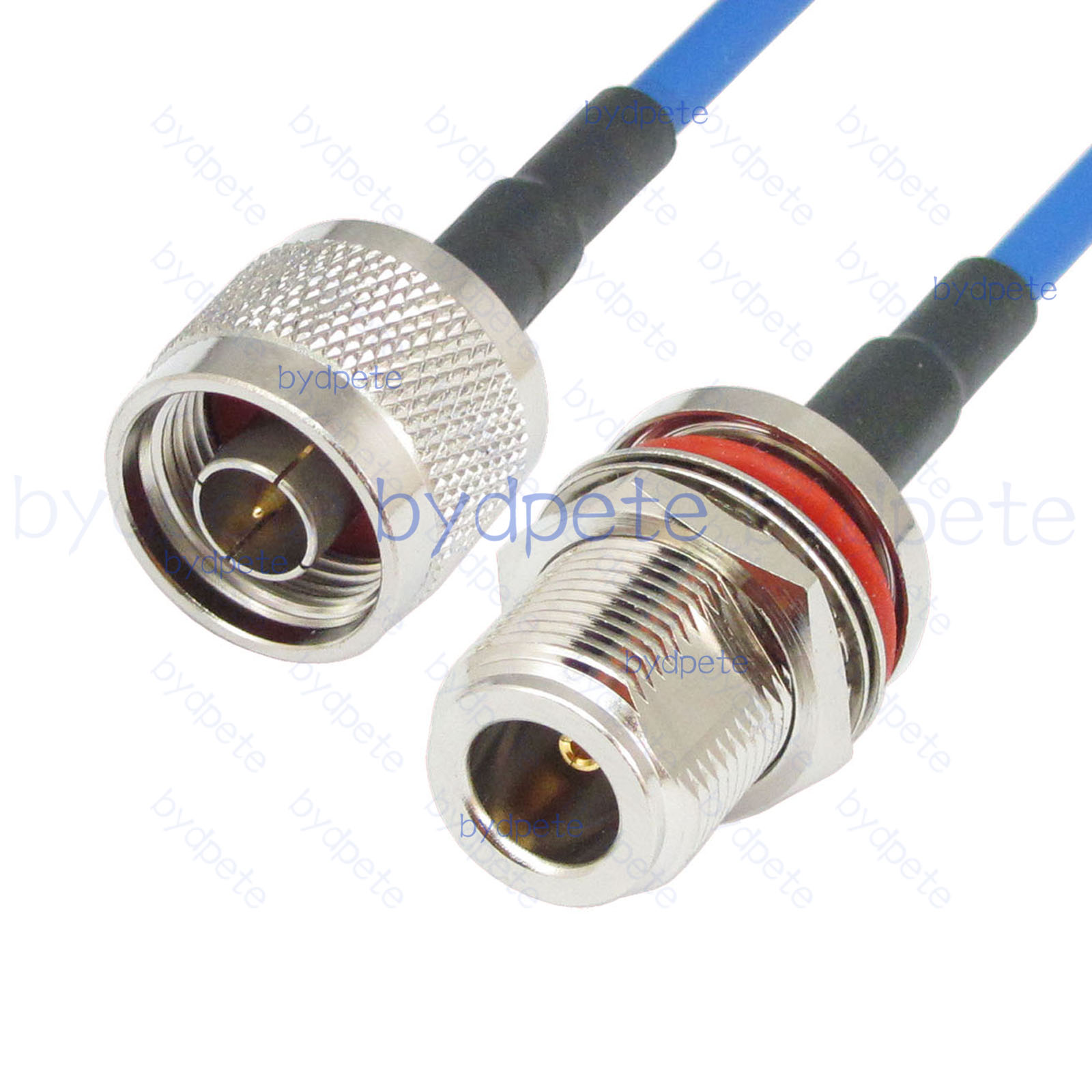 N-Type male plug to N female bulkhead Waterproof RG402 RG141 Semi Flexible Rigid Low Loss Cable Coaxial Kable 50ohm BYDC030N402W2 N-RG402