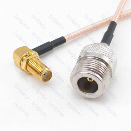 N female to SMA female jack RA right angle 90 degree RG-316 RG316 cable coaxial pigtail coax kable 50ohms BYDC025N316R2 N-SMA