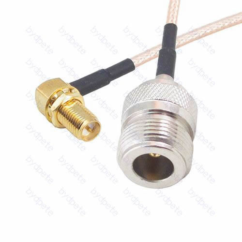 N female to RP-SMA female RA right angle 90 degree Reverse Polarity RG-316 RG316 cable coaxial pigtail coax kable 50ohms BYDC027N316R2 N-SMA