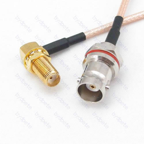 BNC female to SMA female jack Right Angle RG-316 RG316 cable coaxial pigtail coax kable 50ohm BYDC066BNC316MR BNC-SMA