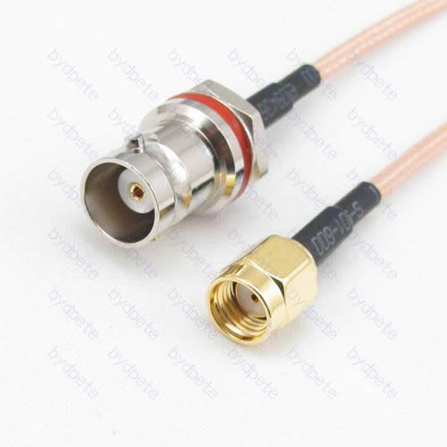 BNC female to RP-SMA male Reverse Polarity RG-316 RG316 cable coaxial pigtail coax kable 50ohm BYDC067BNC316M1 BNC-SMA