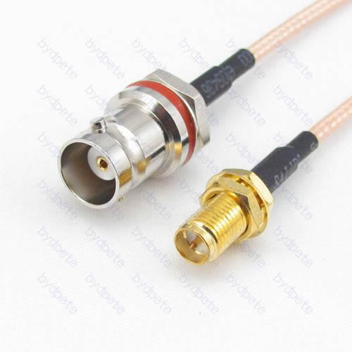 BNC female to RP-SMA female Reverse Polarity RG-316 RG316 cable coaxial pigtail coax kable 50ohm BYDC068BNC316M1 BNC-SMA