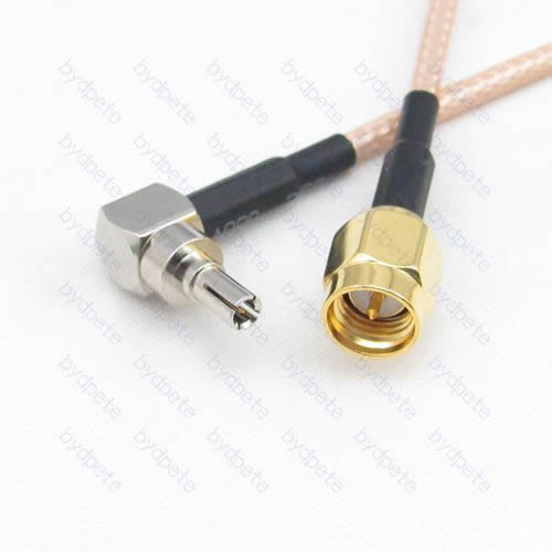 CRC9 male 90 Degree to SMA male plug RG-316 RG316 cable coaxial pigtail coax kable 50ohm BYDC171CRC9316R1 CRC9-SMA