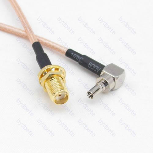 CRC9 male 90 Degree to SMA female jack RG-316 RG316 cable coaxial pigtail coax kable 50ohm BYDC172CRC9316R1 CRC9-SMA