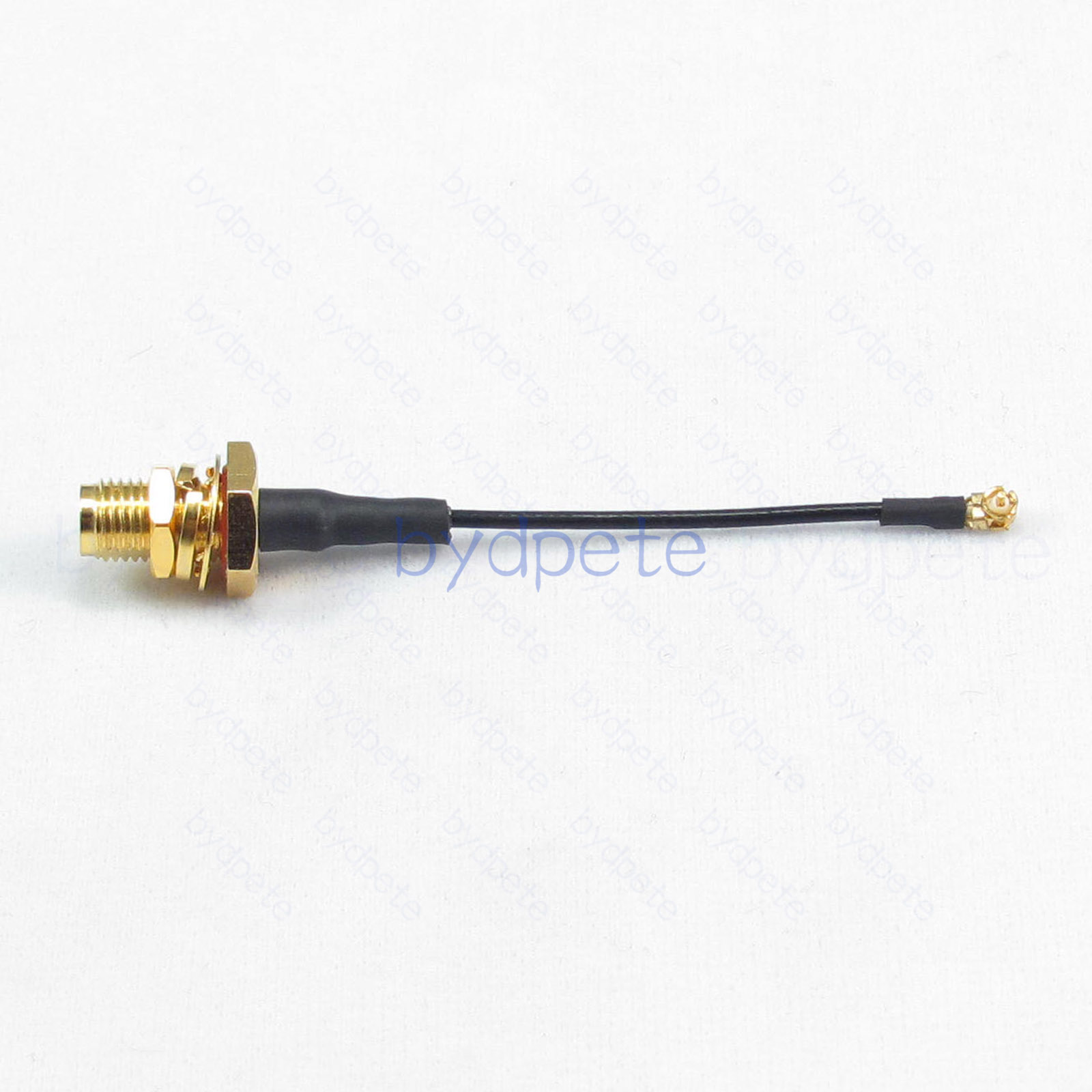 MHF SW-23 SW23 Micro RF coax to SMA female bulk head 1.37mm cable 50ohm IPX IPEX bydpete