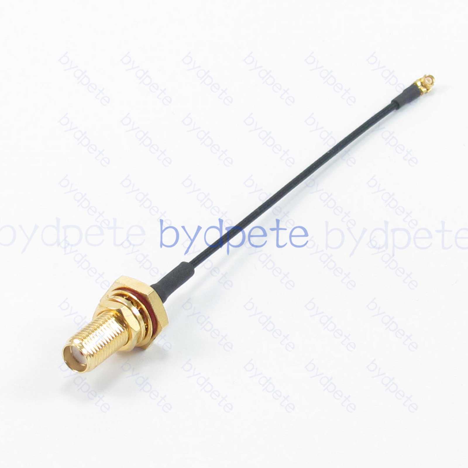 BPC2524UFL137B21 IPX UFL u.FL to SMA Female Bulkhead Waterproof Screw=14.5mm RF1.37 Coaxial Cable Koax Kable Micro Coax Pigtail Jumper