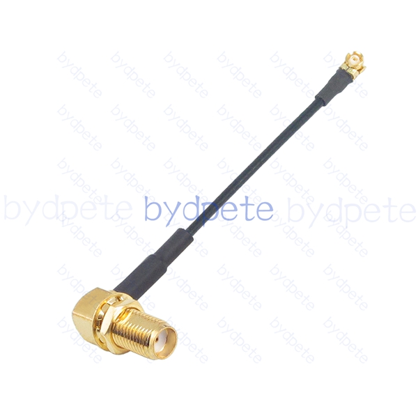 BPC2524UFL137E41 IPX UFL u.FL to SMA Female Right Angle 90Degree RF1.37 Coaxial Cable Koax Kable Micro Coax Pigtail Jumper