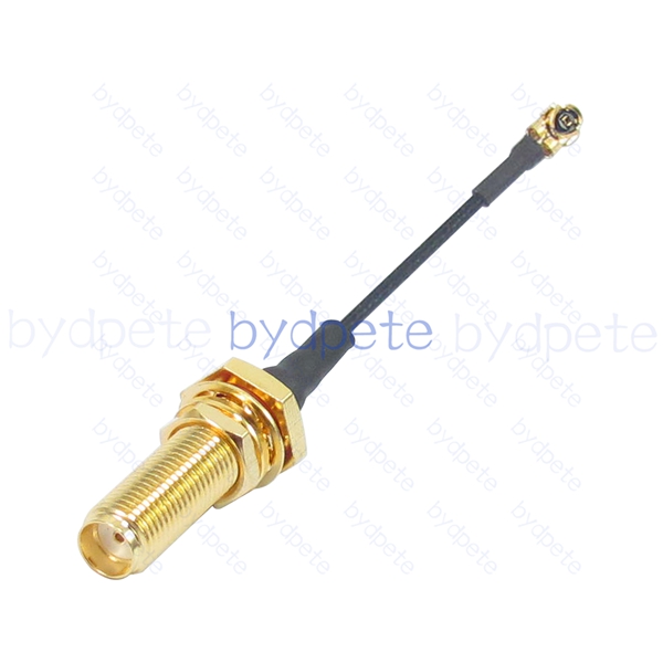 BPC2524UFL113B31 IPX UFL u.FL to SMA Female Bulkhead Waterproof Oring HEX=10mm Screw=20mm RF1.13 Coaxial Cable Koax Kable Micro Coax Pigtail Jumper
