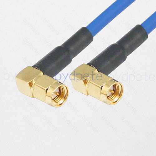 SMA Male Plug to SMA Male Plug both double Right Angle RG402 Semi Flexible Rigid Low Loss Cable Coaxial Kable 50ohm BYDC011SMA402RR SMA-SMA
