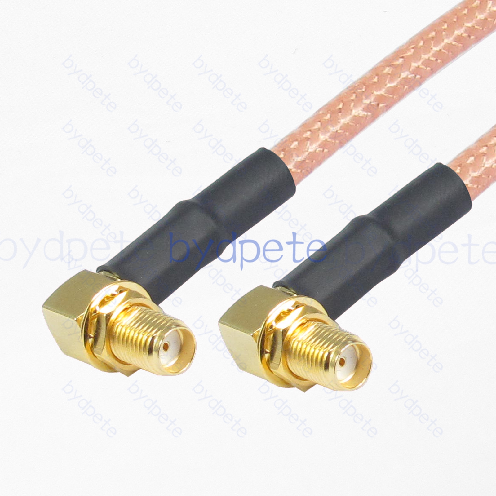 BPC002SMA142RR SMA Female Right Angle 90Degree Jack to SMA Female Right Angle 90Degree Jack RG-142 Coaxial Cable SMA Cable RG142 Assembly Coax Pigtial Jumper