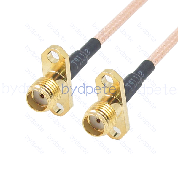 BPC002SMA316H2H2 SMA Female 2holes panel Jack to SMA Female 2holes panel Jack RG-316 Coaxial Cable SMA Cable RG316 Assembly Coax Pigtial Jumper Cables