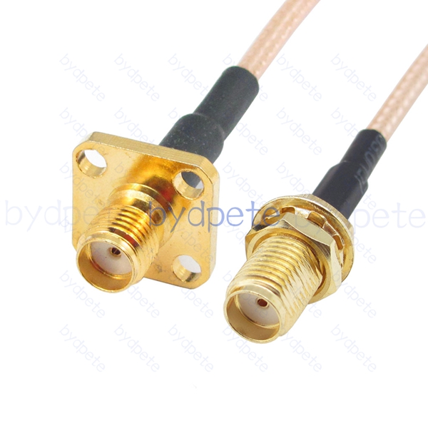 BPC002SMA316H4 SMA Female Jack to SMA Female 4holes panel Jack RG-316 Coaxial Cable SMA Cable RG316 Assembly Coax Pigtial Jumper Cables