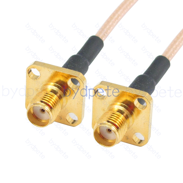 BPC002SMA316H4H4 SMA Female 4holes panel Jack to SMA Female 4holes panel Jack RG-316 Coaxial Cable SMA Cable RG316 Assembly Coax Pigtial Jumper Cables