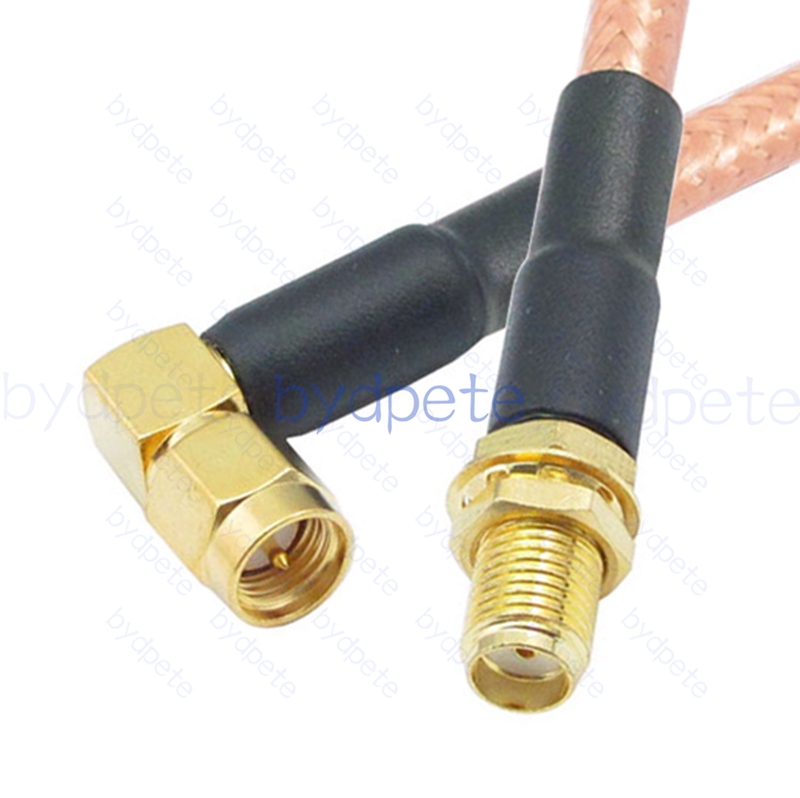 BPC005SMA142R1 SMA Male Right Angle 90Degree Plug to SMA Female Jack RG-142 Coaxial Cable SMA Cable RG142 Assembly Coax Pigtial Jumper