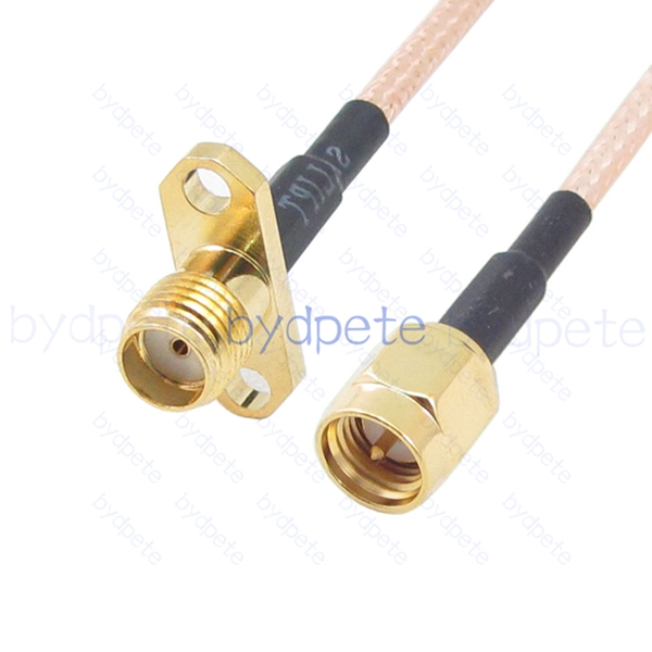 BPC005SMA316H2 SMA Male Plug to SMA Female 2holes panel RG-316 Coaxial Cable SMA Cable RG316 Assembly Coax Pigtial Jumper Cables