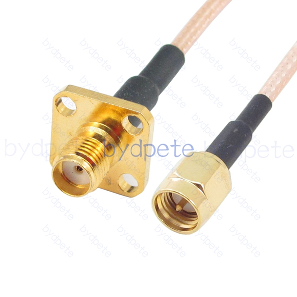 BPC005SMA316H4 SMA Male Plug to SMA Female 4holes panel RG-316 Coaxial Cable SMA Cable RG316 Assembly Coax Pigtial Jumper Cables