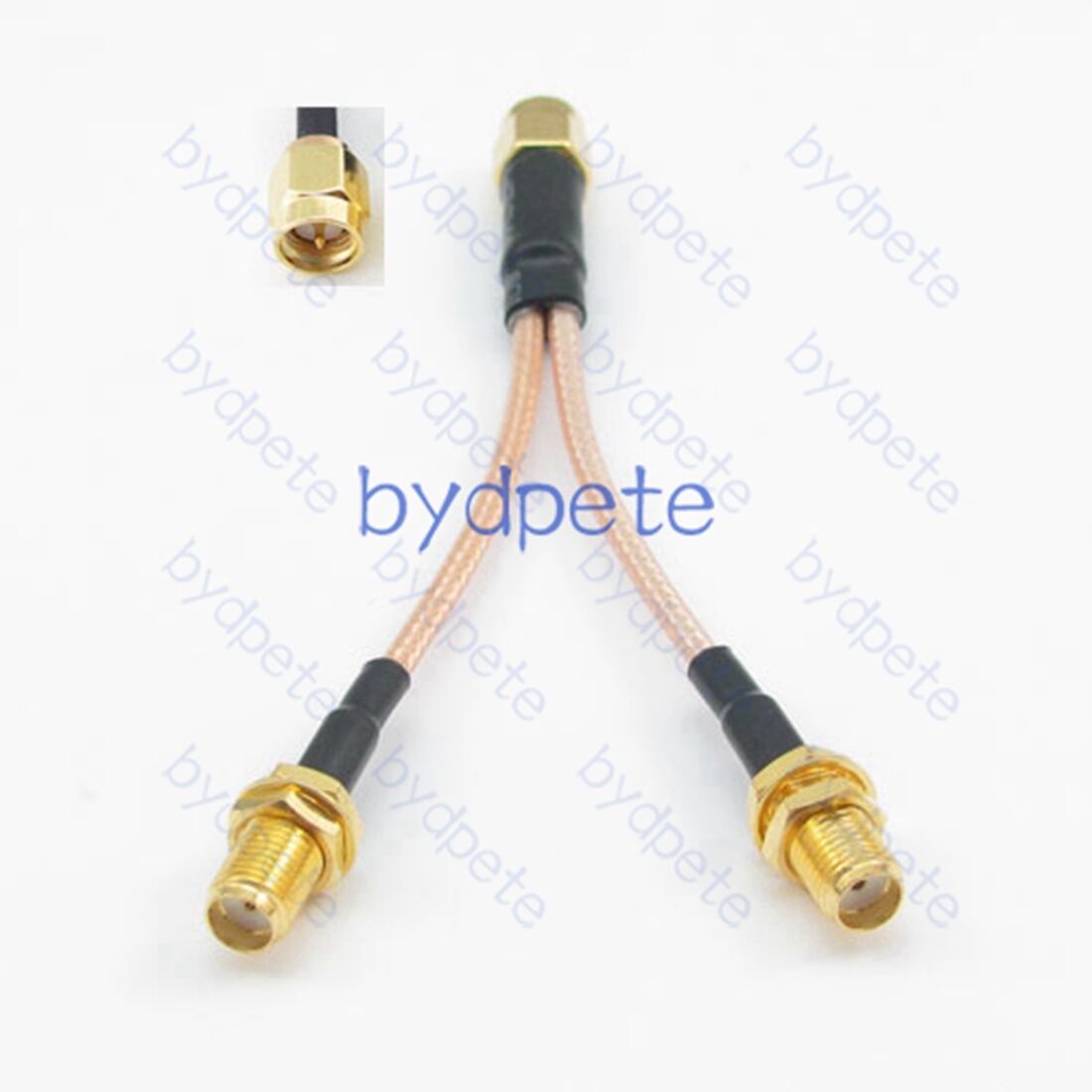 BPC005SMA316YType1Mto2F Y-Type SMA Male Plug to 2xSMA Female RG-316 Coaxial Cable SMA Cable RG316 Assembly Coax Pigtial Jumper Cables