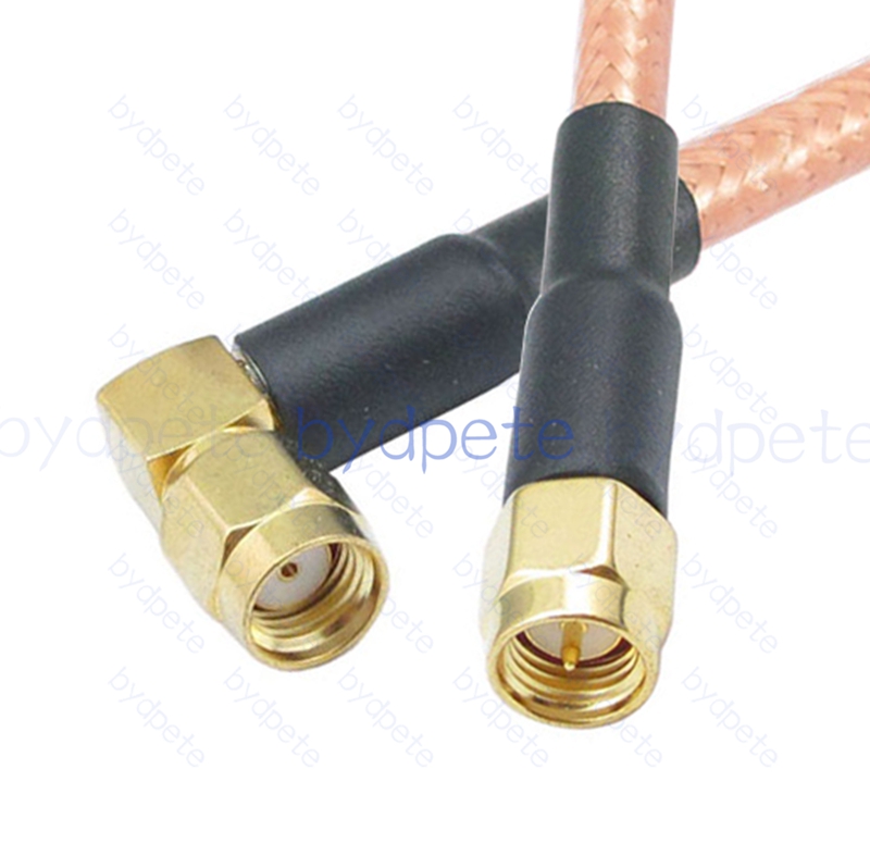 BPC006SMA142R2 SMA Male Plug to RPSMA Male Right Angle 90Degree Reverse Polarity RG-142 Coaxial Cable SMA Cable RG142 Assembly Coax Pigtial Jumper