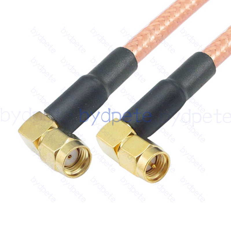 BPC006SMA142RR SMA Male Right Angle 90Degree Plug to RPSMA Male Right Angle 90Degree Reverse Polarity RG-142 Coaxial Cable SMA Cable RG142 Assembly Coax Pigtial Jumper