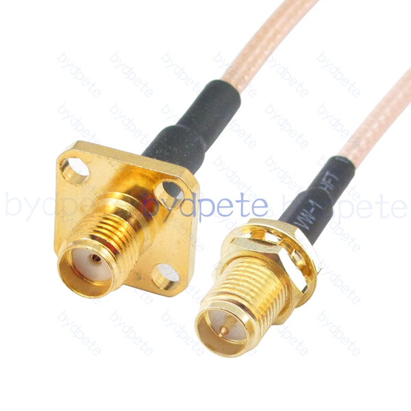 BPC009SMA316H4 SMA Female 4holes panel Jack to RPSMA Female Reverse Polarity Jack RG-316 Coaxial Cable SMA Cable RG316 Assembly Coax Pigtial Jumper Cables