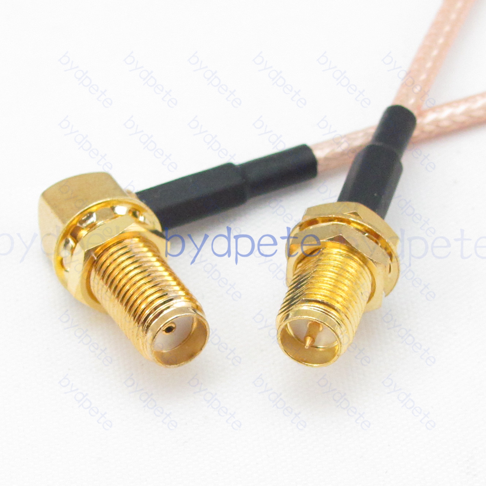BPC009SMA316R1 SMA Female Right Angle 90Degree Jack to RPSMA Female Reverse Polarity Jack RG-316 Coaxial Cable SMA Cable RG316 Assembly Coax Pigtial Jumper Cables