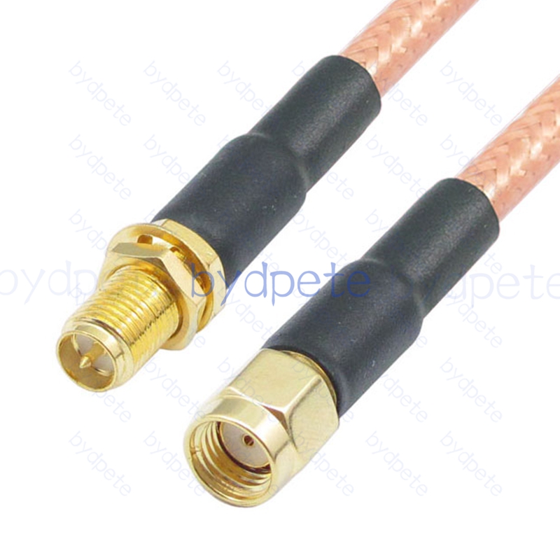BPC010SMA142 RPSMA Male Reverse Polarity Plug to RPSMA Female Reverse Polarity Jack RG-142 Coaxial Cable SMA Cable RG142 Assembly Coax Pigtial Jumper