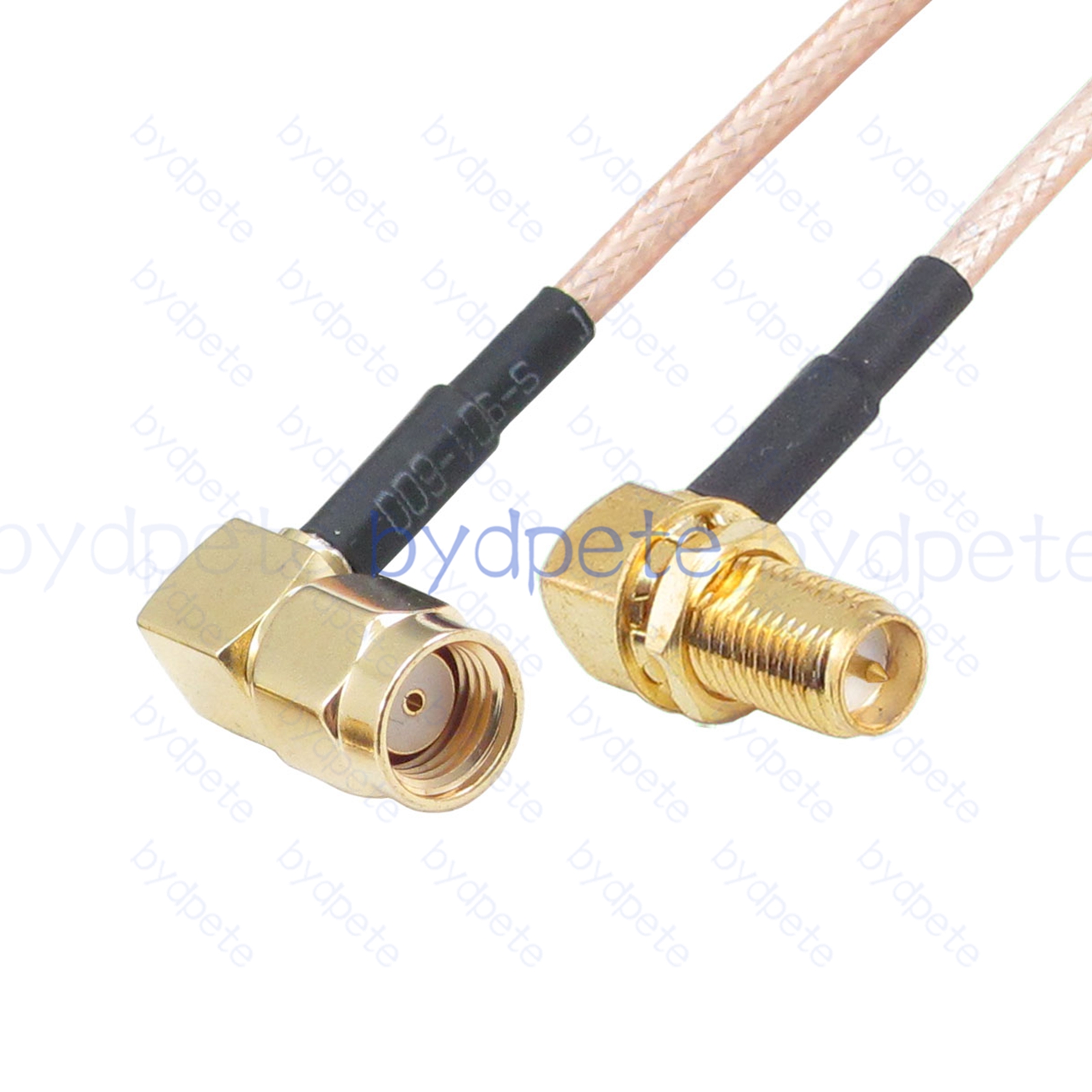 BPC010SMA316RR RPSMA Male plug Right Angle 90Degree to RPSMA Female Right Angle 90Degree Reverse Polarity Jack RG-316 Coaxial Cable SMA Cable RG316 Assembly Coax Pigtial Jumper Cables