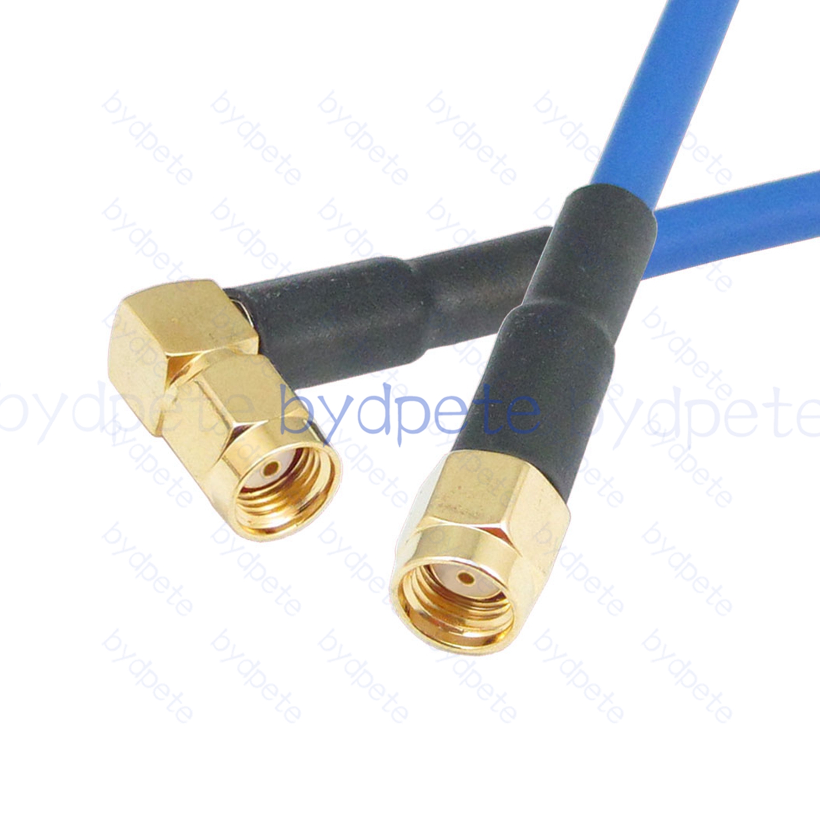 BPC013SMA402BR1 RPSMA Male Right Angle 90Degree Plug to RPSMA Male Reverse Polarity RG-402 Coaxial Cable SMA Cable RG402B Assembly Coax Semi Rigid Flexible Low Loss Cable