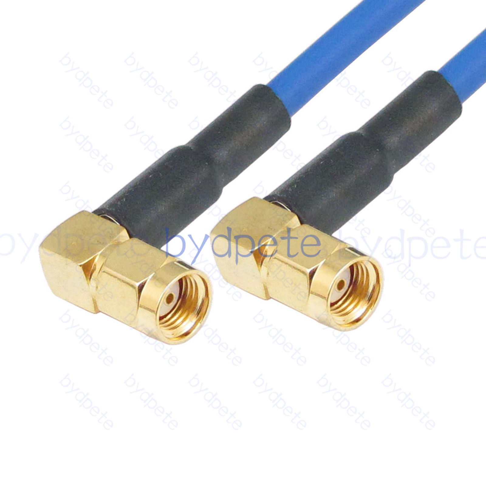 BPC013SMA402BRR RPSMA Male Right Angle 90Degree Plug to RPSMA Male Right Angle 90Degree Reverse Polarity RG-402 Coaxial Cable SMA Cable RG402B Assembly Coax Semi Rigid Flexible Low Loss Cable