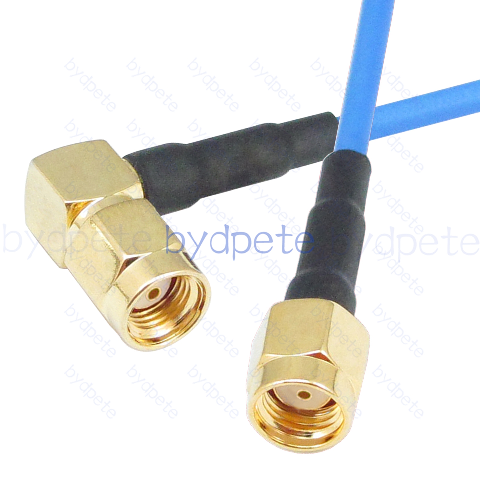 BPC013SMA405BR RPSMA Male Right Angle 90Degree Plug to RPSMA Male Reverse Polarity RG-405 Coaxial Cable SMA Cable RG405B Assembly Coax Semi Rigid Flexible Low Loss Cable