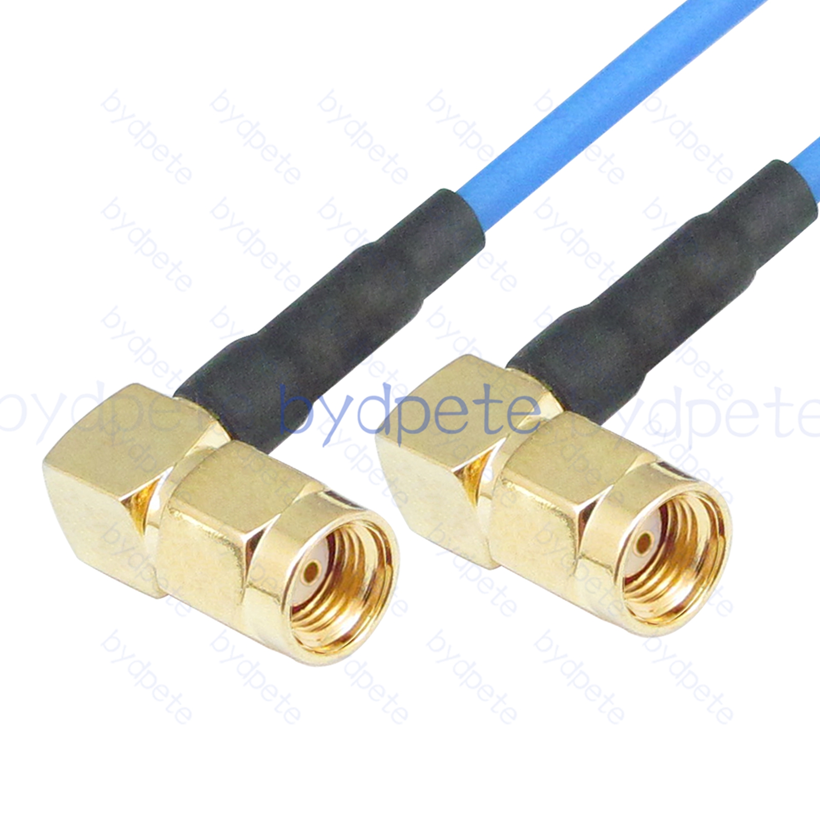 BPC013SMA405BRR RPSMA Male Right Angle 90Degree Plug to RPSMA Male Right Angle 90Degree Reverse Polarity RG-405 Coaxial Cable SMA Cable RG405B Assembly Coax Semi Rigid Flexible Low Loss Cable