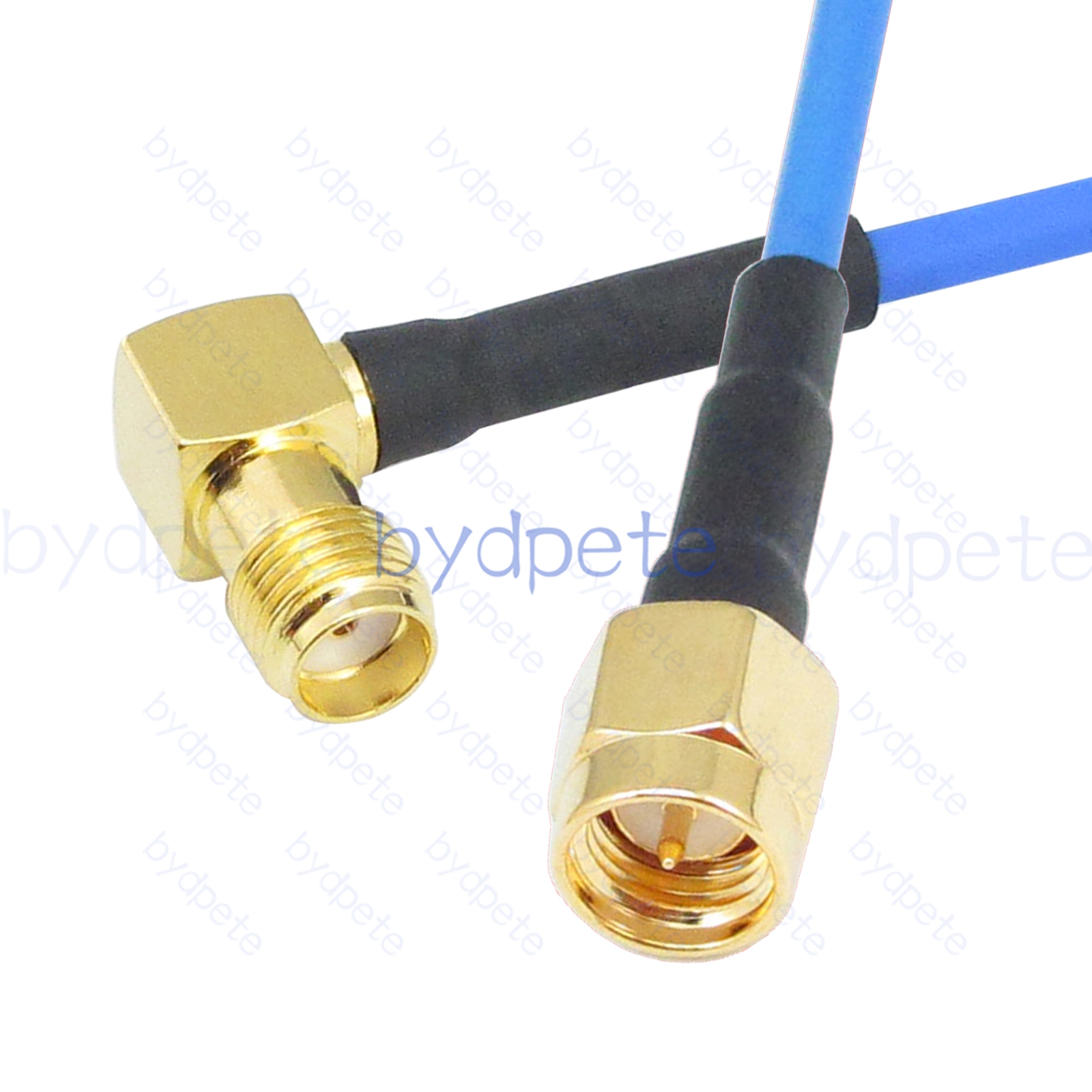 BPC015SMA405BR2 SMA Male Plug to SMA Female Right Angle 90Degree RG-405 Coaxial Cable SMA Cable RG405B Assembly Coax Semi Rigid Flexible Low Loss Cable