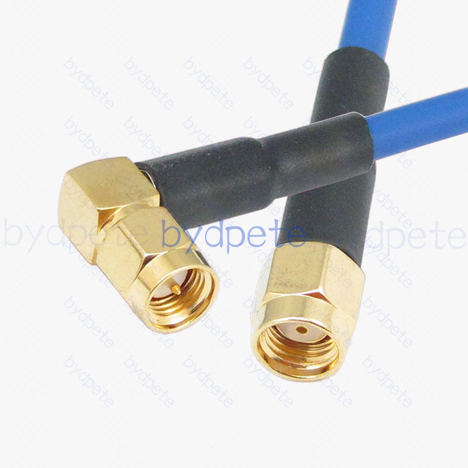 BPC016SMA402BR1 SMA Male Right Angle 90Degree Plug to RPSMA Male Reverse Polarity RG-402 Coaxial Cable SMA Cable RG402B Assembly Coax Semi Rigid Flexible Low Loss Cable