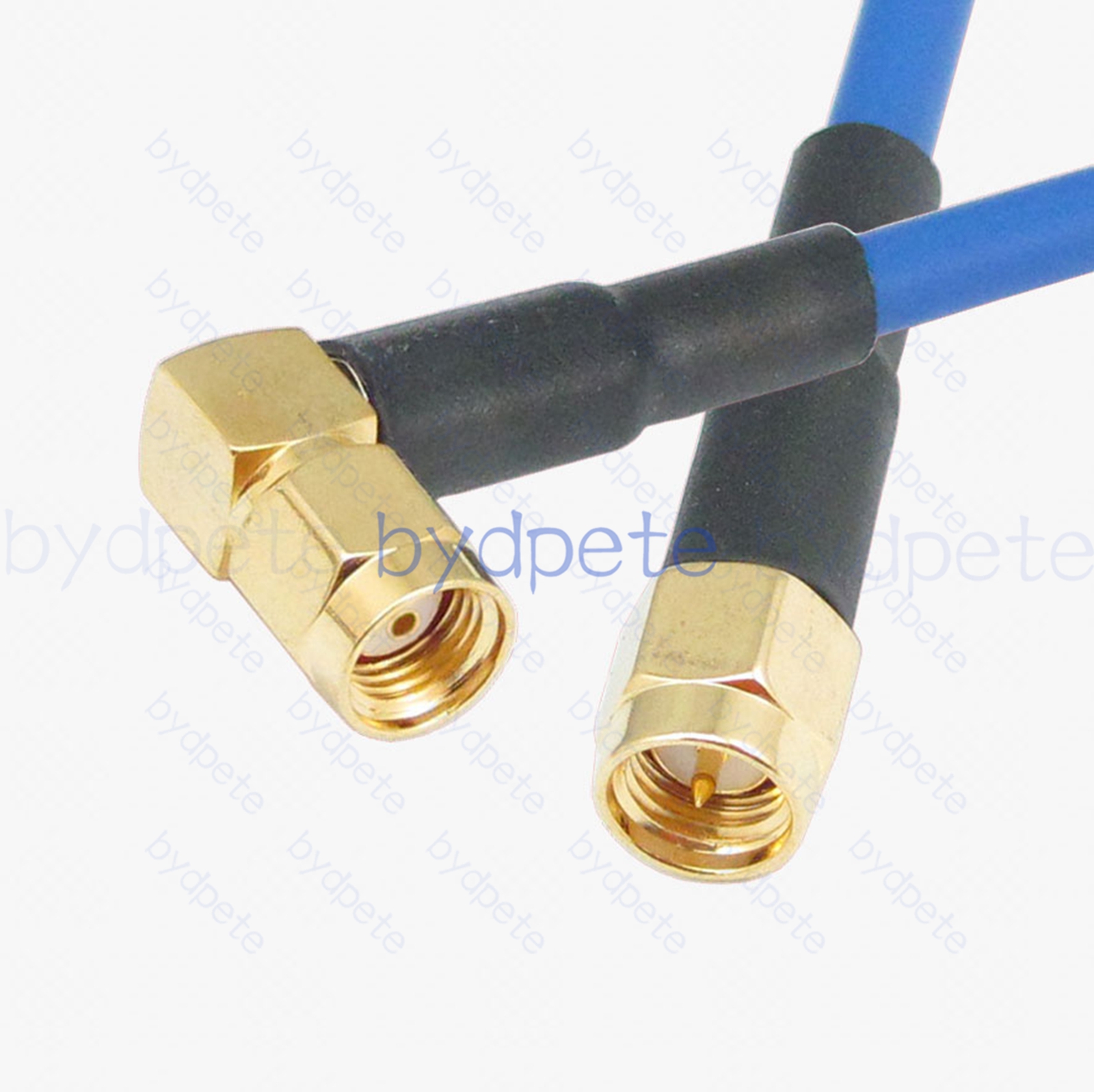 BPC016SMA402BR2 SMA Male Plug to RPSMA Male Right Angle 90Degree Reverse Polarity RG-402 Coaxial Cable SMA Cable RG402B Assembly Coax Semi Rigid Flexible Low Loss Cable