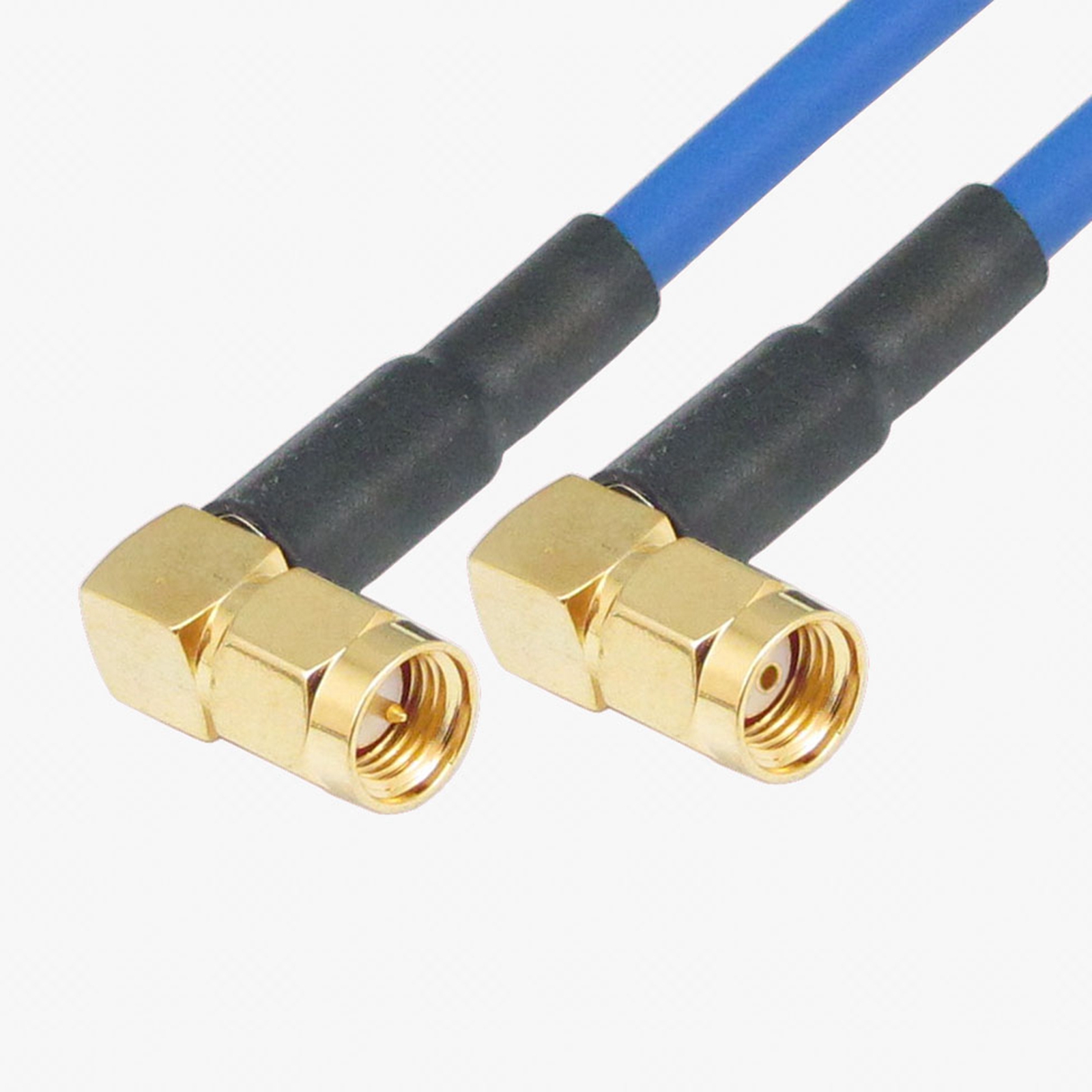 BPC016SMA402BRR SMA Male Right Angle 90Degree Plug to RPSMA Male Right Angle 90Degree Reverse Polarity RG-402 Coaxial Cable SMA Cable RG402B Assembly Coax Semi Rigid Flexible Low Loss Cable