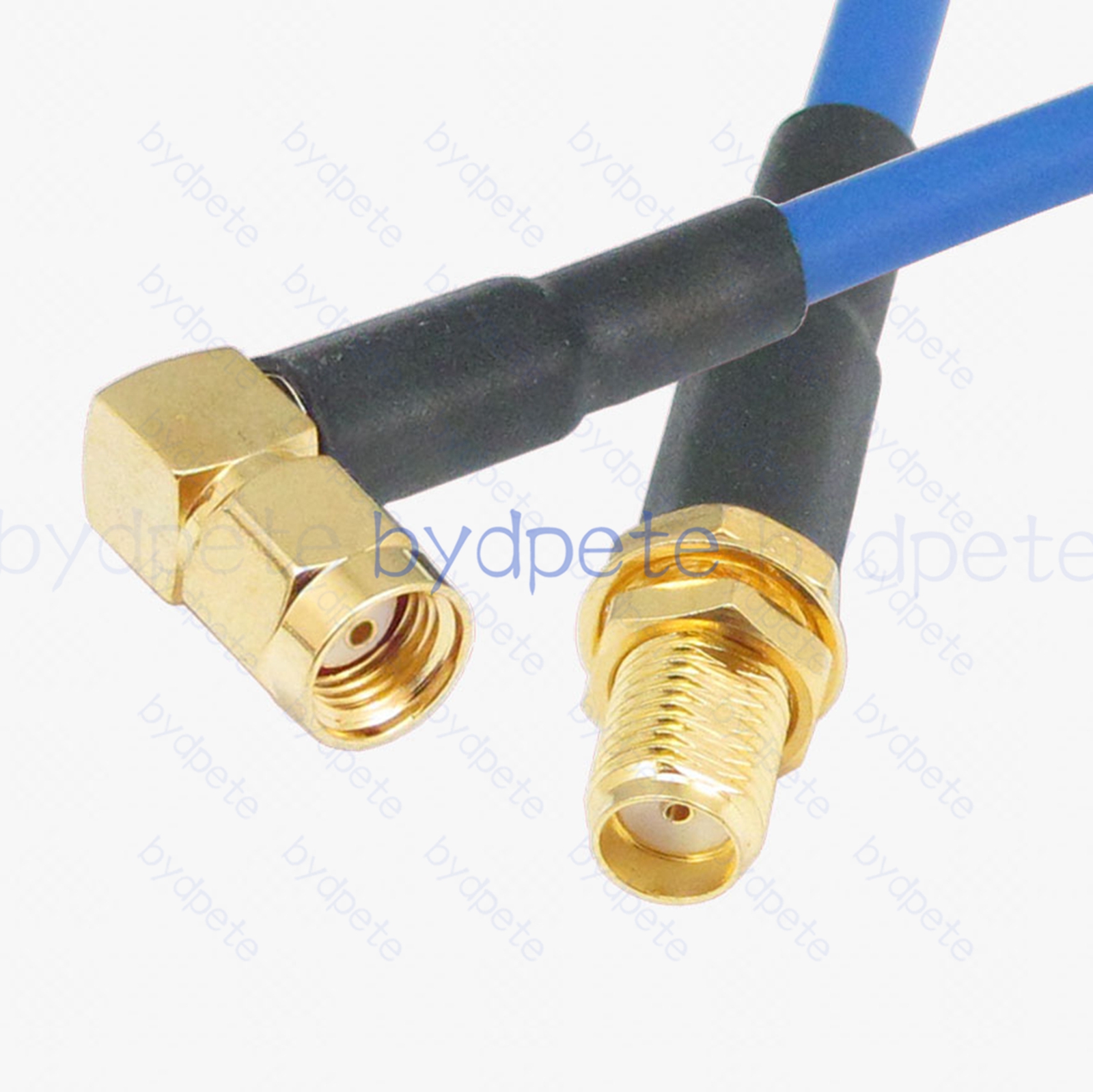 BPC018SMA402BR2 SMA Female to RPSMA Male Right Angle 90Degree Reverse Polarity Plug RG-402 Coaxial Cable SMA Cable RG402B Assembly Coax Semi Rigid Flexible Low Loss Cable