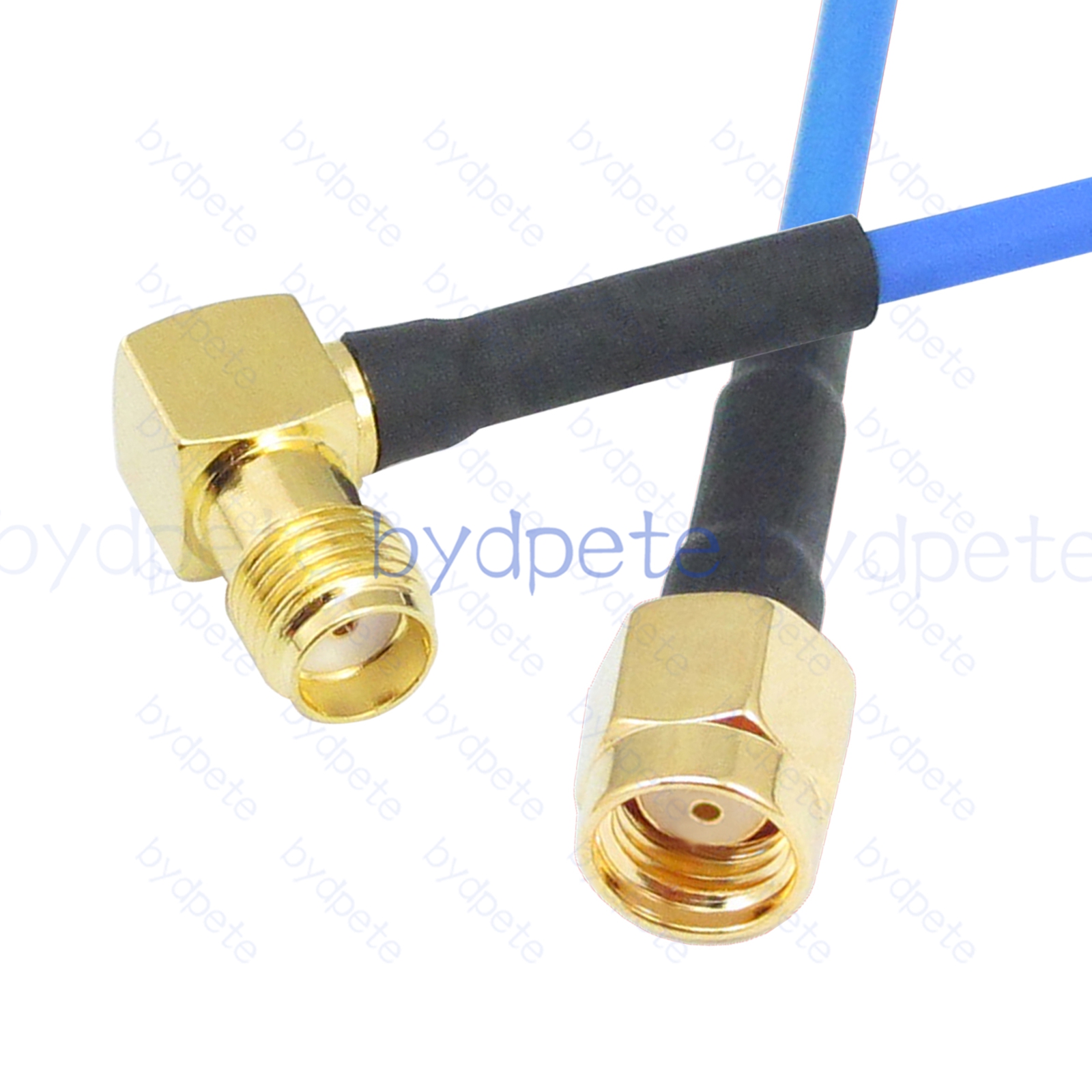 BPC018SMA405BR1 SMA Female Right Angle 90Degree to RPSMA Male Reverse Polarity Plug RG-405 Coaxial Cable SMA Cable RG405B Assembly Coax Semi Rigid Flexible Low Loss Cable