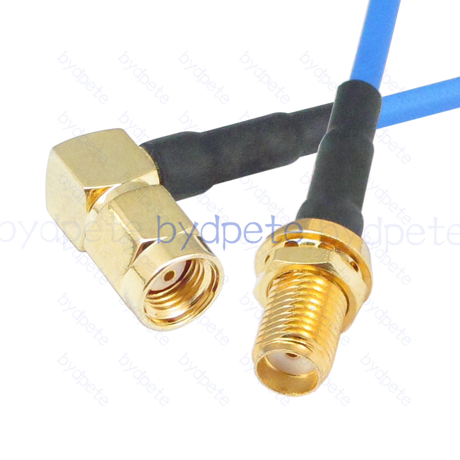 BPC018SMA405BR2 SMA Female to RPSMA Male Right Angle 90Degree Reverse Polarity Plug RG-405 Coaxial Cable SMA Cable RG405B Assembly Coax Semi Rigid Flexible Low Loss Cable