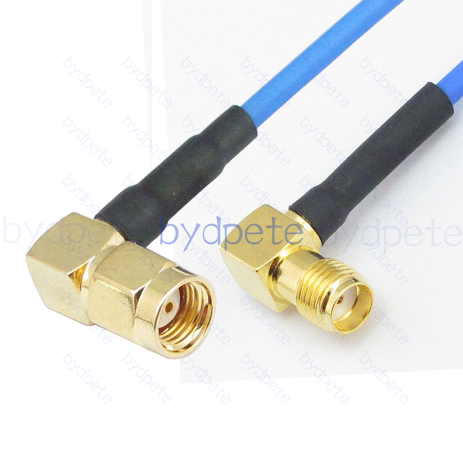 BPC018SMA405BRR SMA Female Right Angle 90Degree to RPSMA Male Right Angle 90Degree Reverse Polarity Plug RG-405 Coaxial Cable SMA Cable RG405B Assembly Coax Semi Rigid Flexible Low Loss Cable