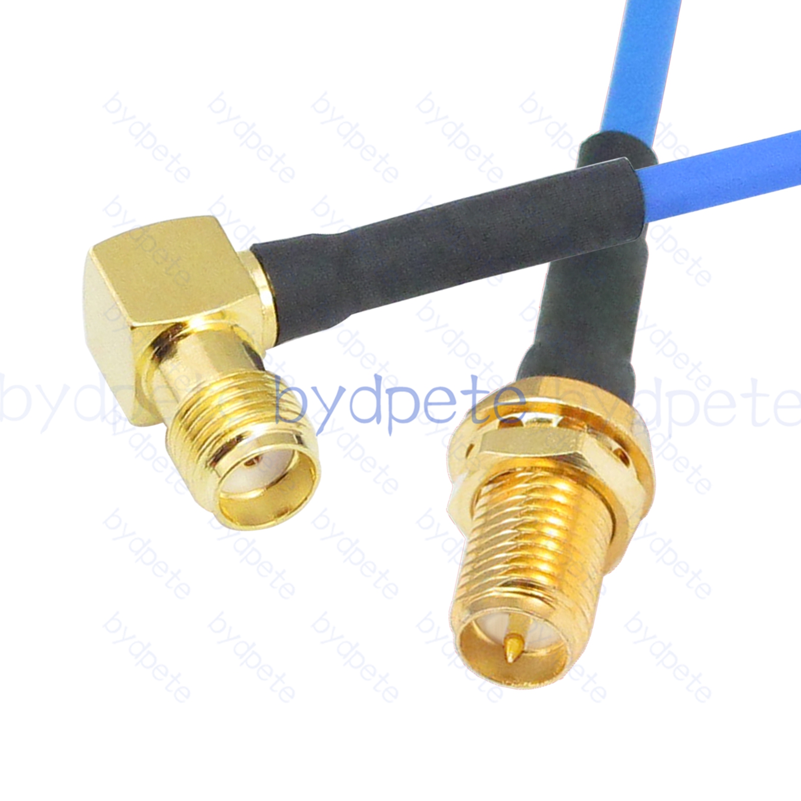 BPC019SMA405BR2 RPSMA Female Reverse Polarity Jack to SMA Female Right Angle 90Degree Jack RG-405 Coaxial Cable SMA Cable RG405B Assembly Coax Semi Rigid Flexible Low Loss Cable
