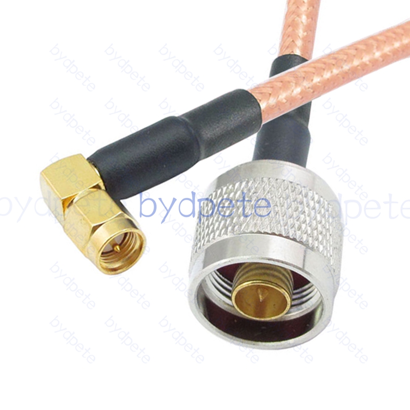 BPC021N142R2 N-Type Male Plug to SMA Male Right Angle 90Degree RG-142 Coaxial Cable N Cable RG142 Assembly Coax Pigtial Jumper