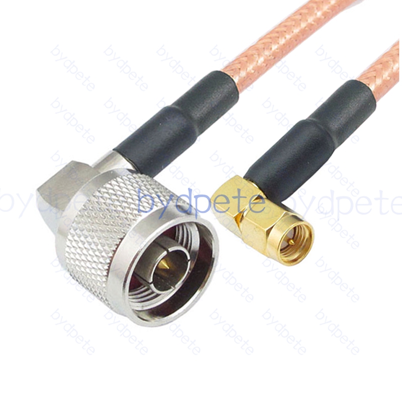 BPC021N142RR N-Type Male Right Angle 90Degree Plug to SMA Male Right Angle 90Degree RG-142 Coaxial Cable N Cable RG142 Assembly Coax Pigtial Jumper